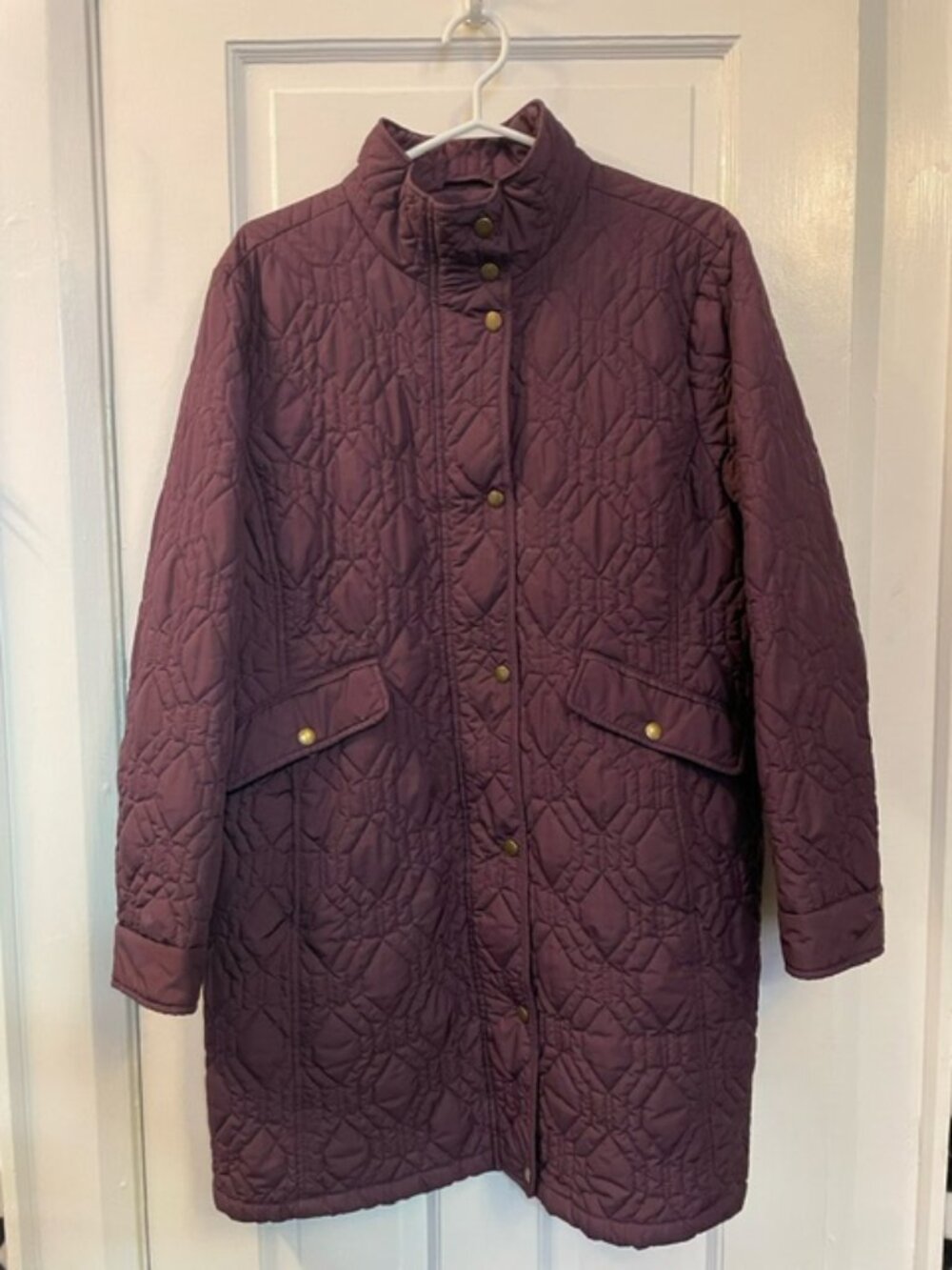 Lands' End Wanderweight Packable Down Quilted Primaloft Jacket Purple Size XL